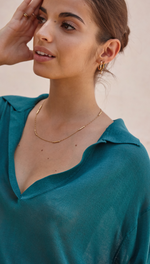RAMONA KNIT POLO SHIRT - JADE