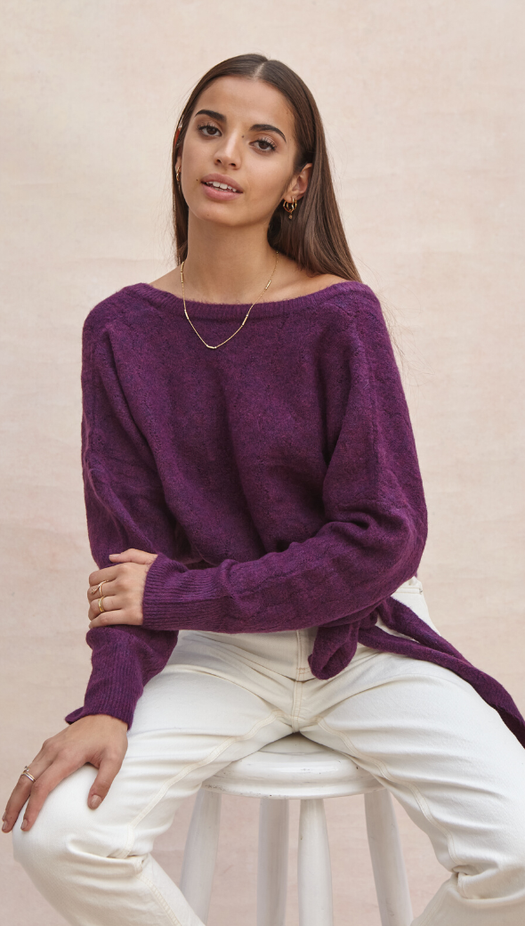VALERIE CARDIGAN - FUCHSIA PURPLE