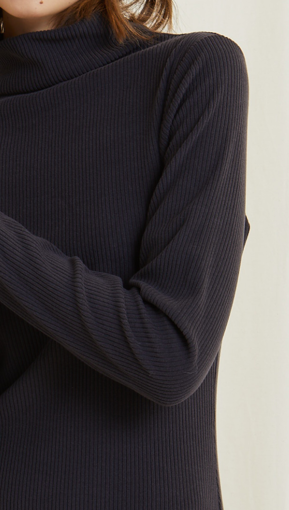 Leni Ribbed Dress - Slate