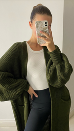 SELMA BELL SLEEVE CARDIGAN - KHAKI