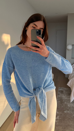 CHRISTA CASHMERE SWEATER - SKY