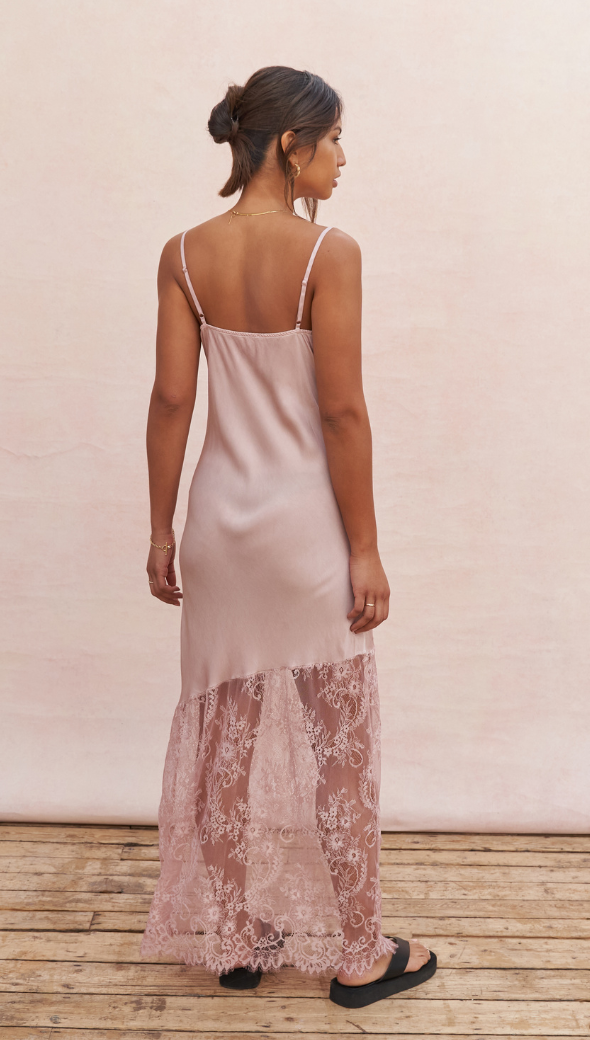 SANDRINE SLIP DRESS - BLUSH