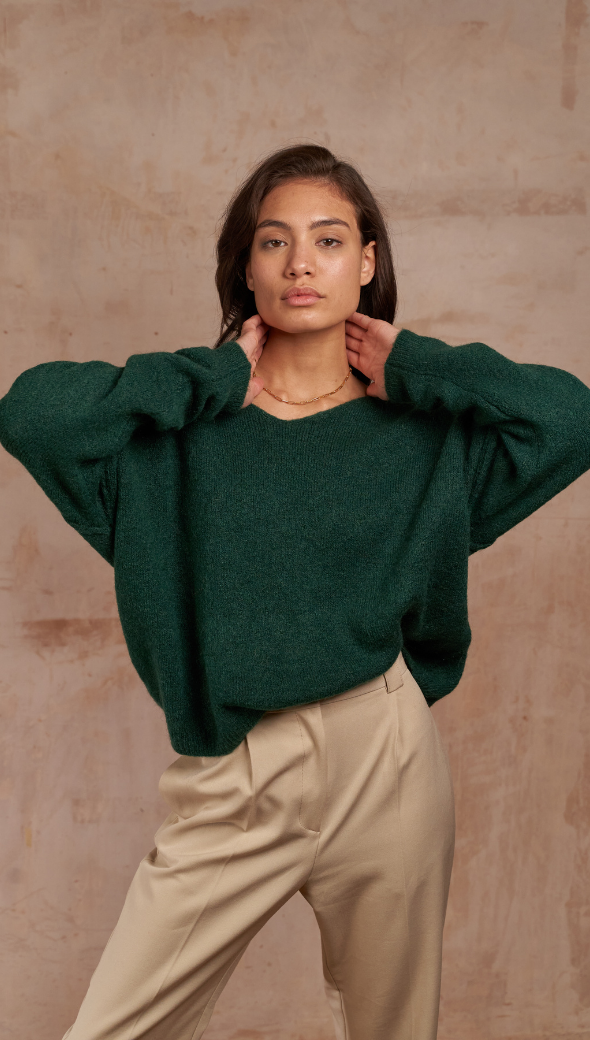 HAILEY SWEATER - EMERALD GREEN