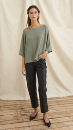 ANA KNITTED TOP - SOFT KHAKI
