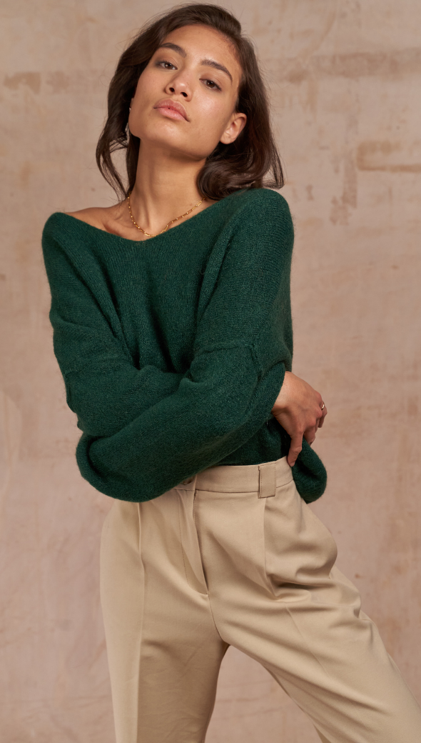 HAILEY SWEATER - EMERALD GREEN
