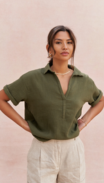 MARIANA SHIRT - DEEP KHAKI