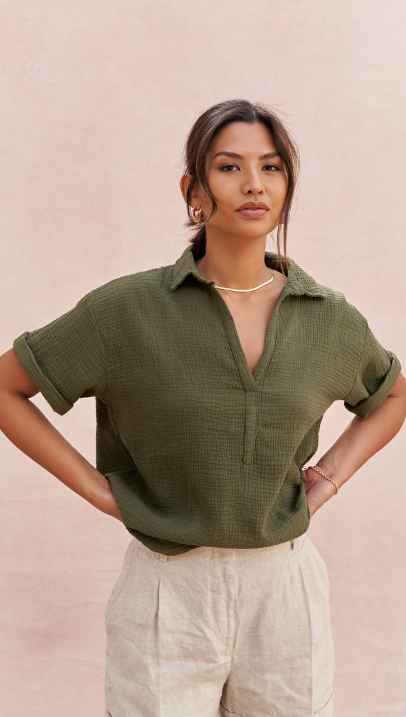 MARIANA SHIRT - DEEP KHAKI