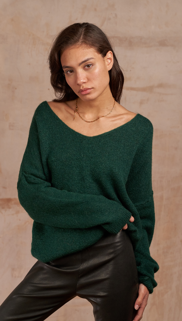 HAILEY SWEATER - EMERALD GREEN