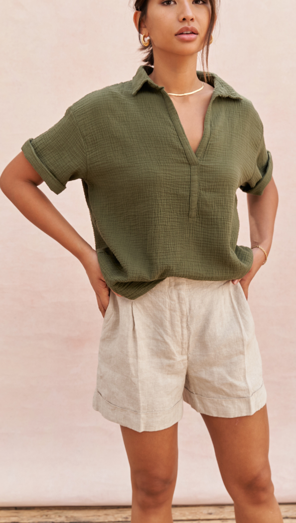 MARIANA SHIRT - DEEP KHAKI