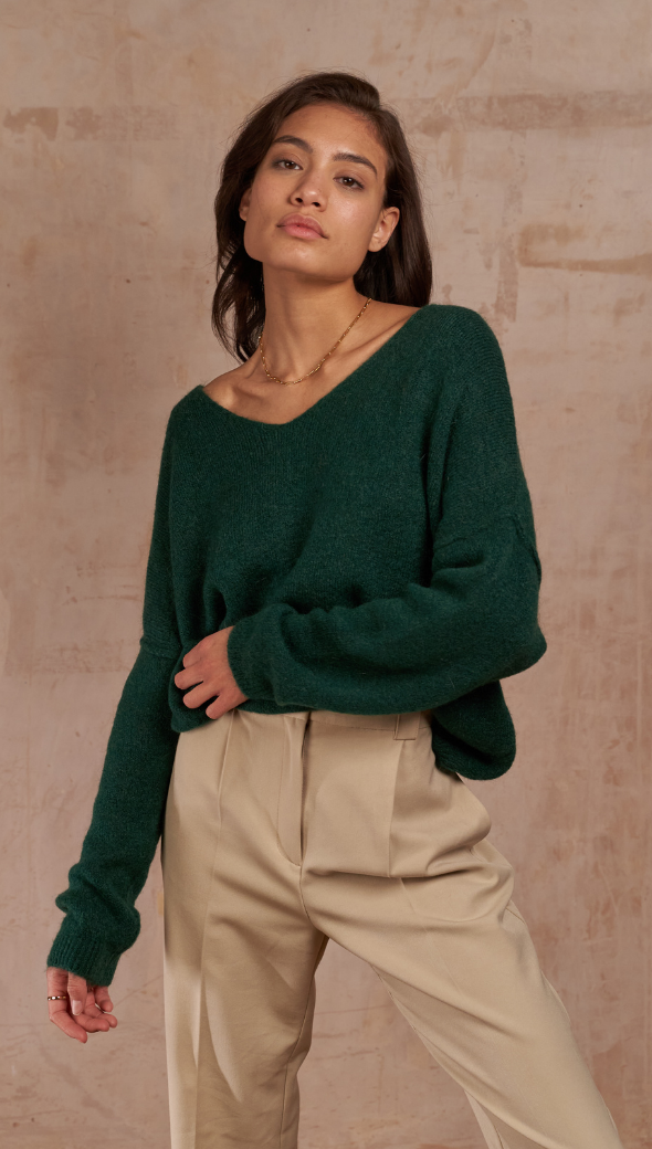 HAILEY SWEATER - EMERALD GREEN