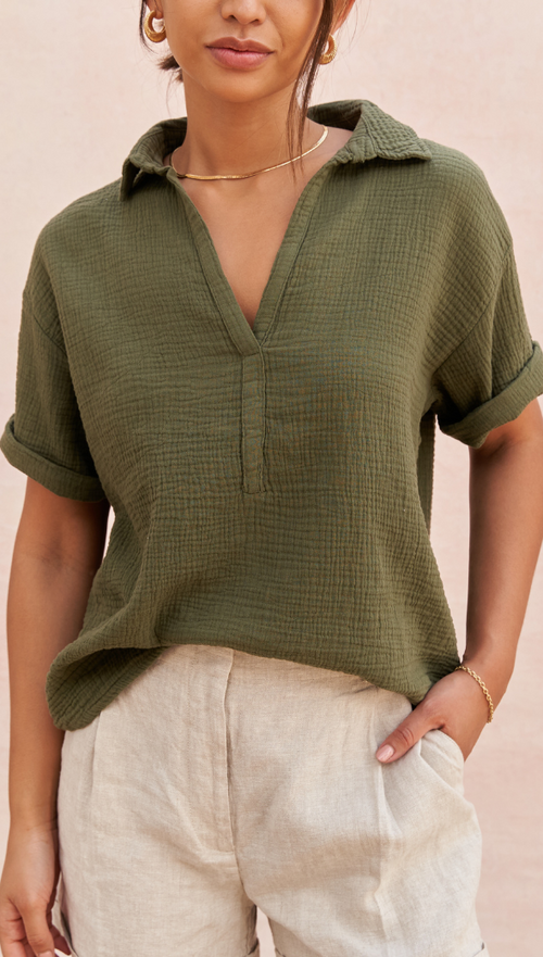 MARIANA SHIRT - DEEP KHAKI