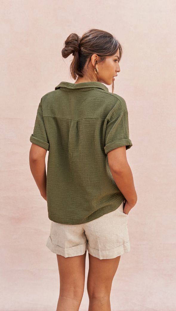 MARIANA SHIRT - DEEP KHAKI
