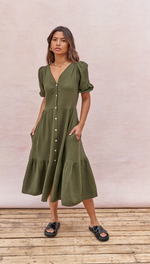 DANIELLE DRESS - DEEP KHAKI