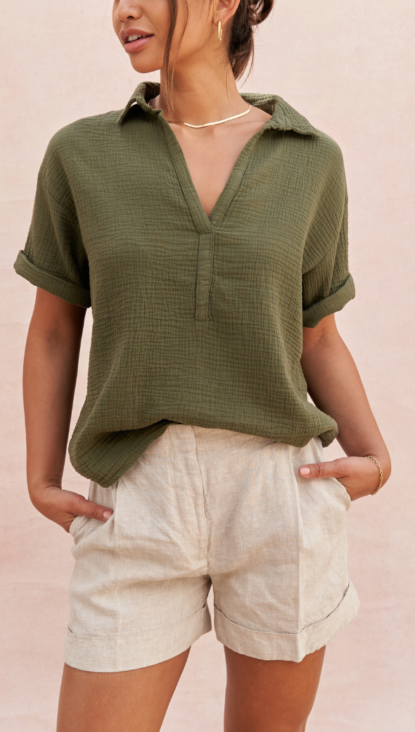 MARIANA SHIRT - DEEP KHAKI