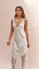 SOLANGE SLIP DRESS - MOONBEAM