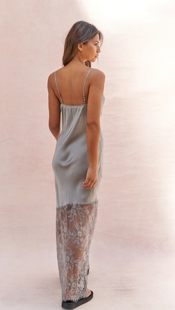 Grey clearance satin slip