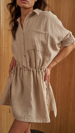 CAMILLE DRESS - PUTTY