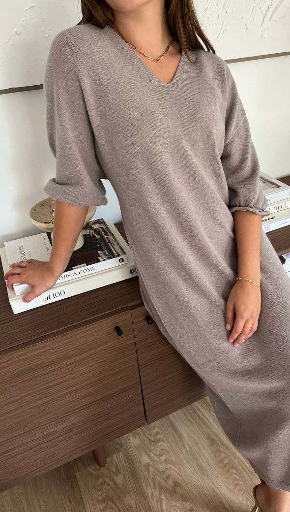 Marlie Knit Dress - Smoke