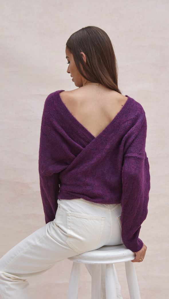 VALERIE CARDIGAN - FUCHSIA PURPLE