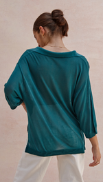 RAMONA KNIT POLO SHIRT - JADE