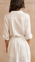 CASSIS SHIRT DRESS - WHITE