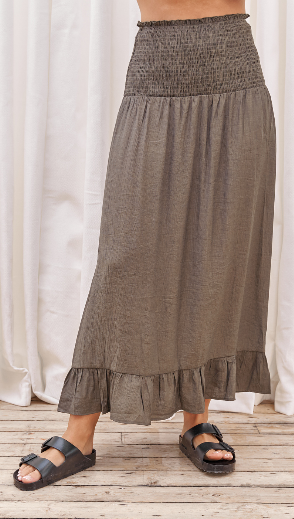 LENA SKIRT - KHAKI