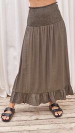 LENA SKIRT - KHAKI