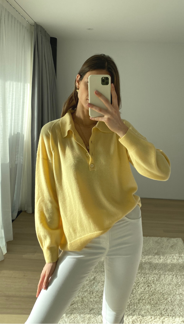 CAPRICE CASHMERE SWEATER - DAFFODIL