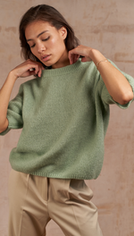 ESSIE KNIT TEE - SOFT MINT