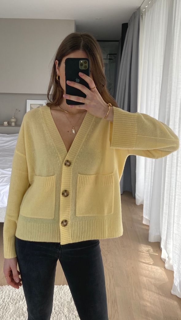Cathrine Cashmere Cardigan - Daffodil