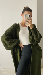 SELMA BELL SLEEVE CARDIGAN - KHAKI
