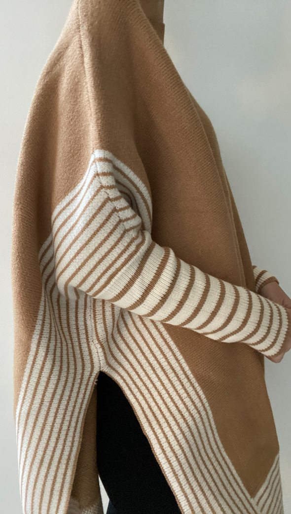 MARINETTE PONCHO - CAMEL