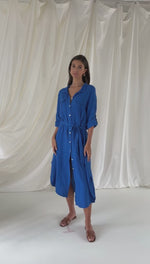 CASSIS SHIRT DRESS - KLEIN BLUE
