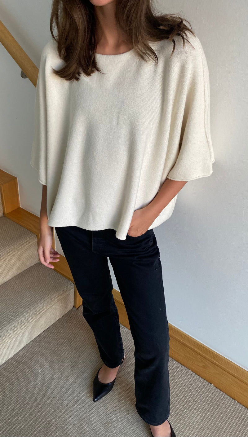 ANA KNITTED TOP - PUTTY