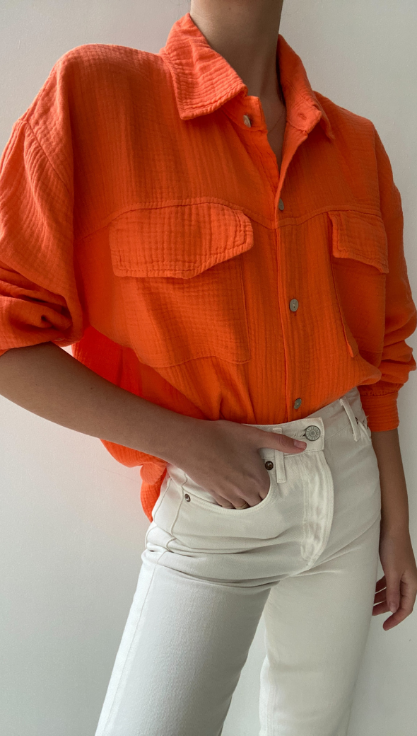 ANTONETA SHIRT - TANGERINE