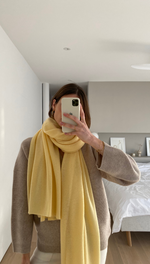 CASHMERE TRAVEL WRAP - DAFFODIL