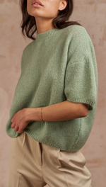 ESSIE KNIT TEE - SOFT MINT