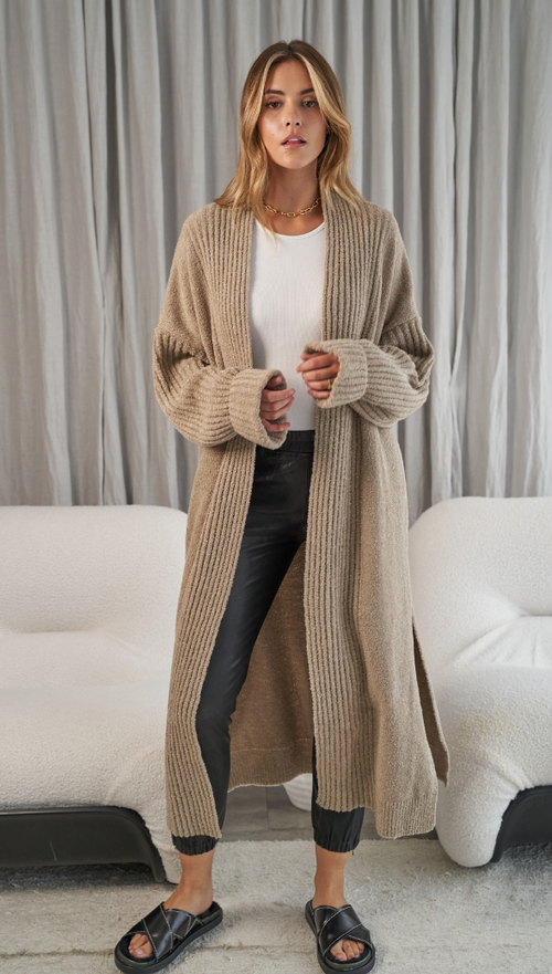 EMILIE CARDIGAN - TAUPE