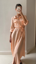 CASSIS SHIRT DRESS - SOFT PEACH