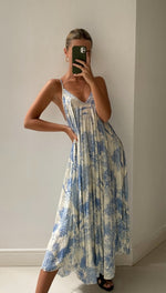 FRENCH TOILE DRESS - BLUE PRINT