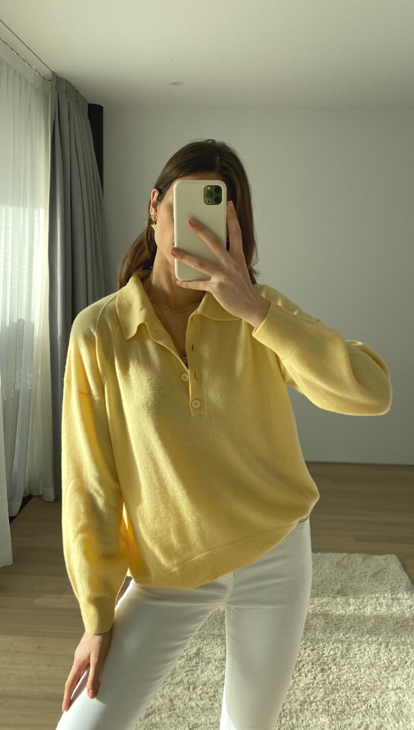 CAPRICE CASHMERE SWEATER - DAFFODIL