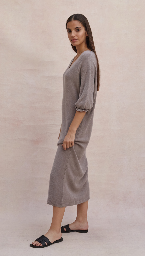 Marlie Knit Dress - Smoke