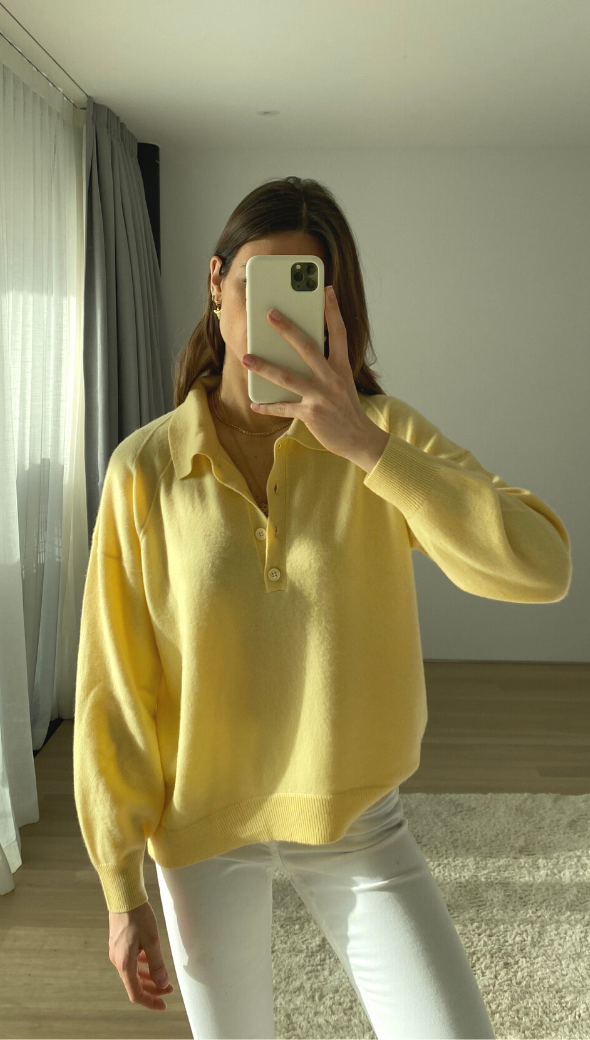 CAPRICE CASHMERE SWEATER - DAFFODIL