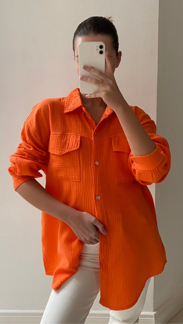 ANTONETA SHIRT - TANGERINE