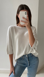 SELINA SOFT KNIT TEE - IVORY