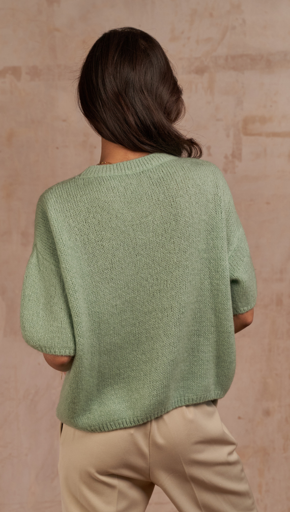 ESSIE KNIT TEE - SOFT MINT