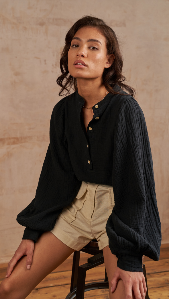 MIRANDA SHIRT - BLACK