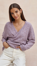 PIA CARDIGAN - LILAC