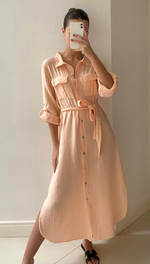 CASSIS SHIRT DRESS - SOFT PEACH
