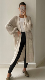 SELMA BELL SLEEVE CARDIGAN - SAND